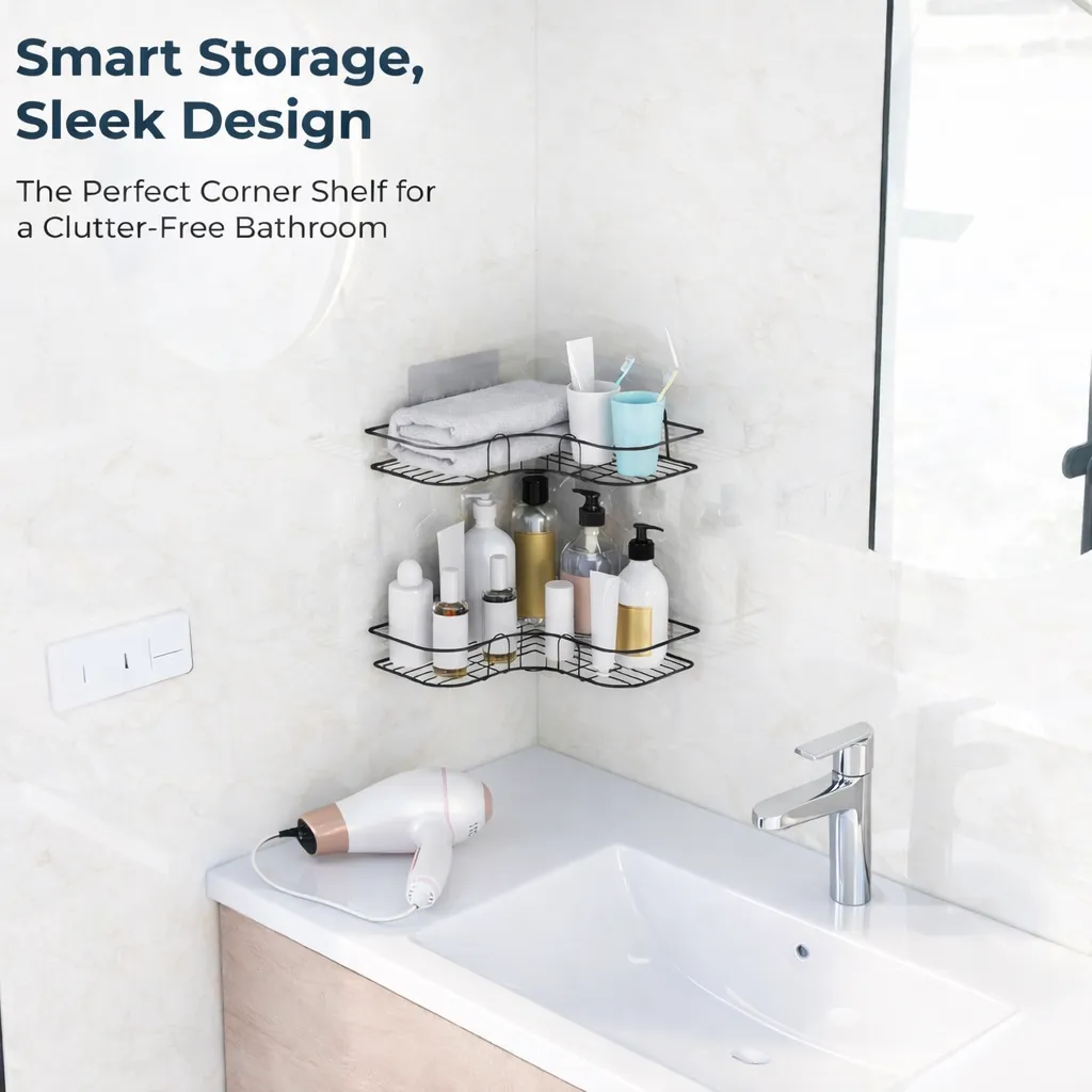 Self Adhesive Bathroom Corners (Pack of 2)